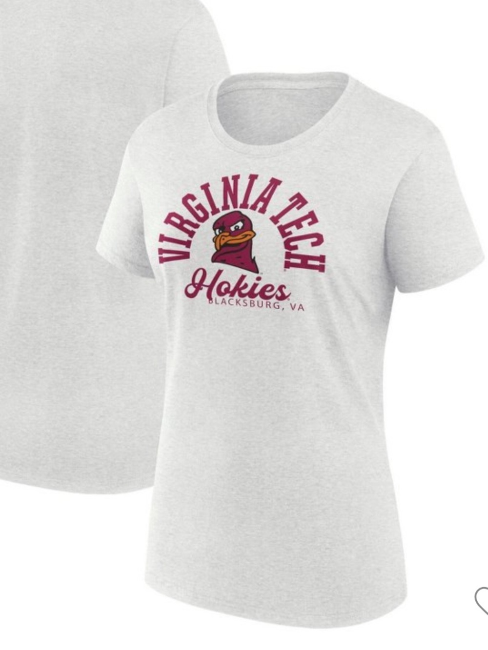 NCAA Virginia Tech Hokies
Woman's Oatmeal Heather
Crew T-Shirt new 🆕